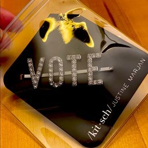 Kit•sch VOTE Rhinestone Hair Barrette